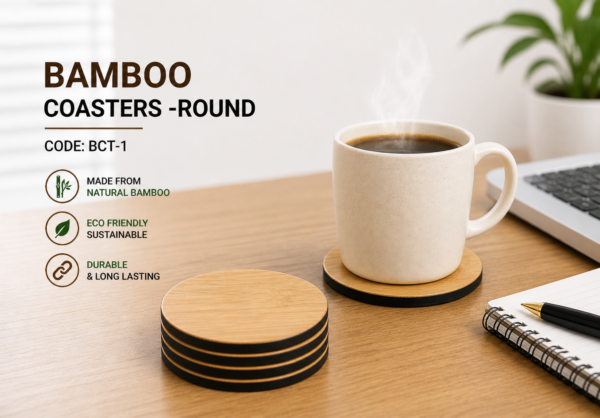 BAMBOO COASTER (ROUND)-BCT-1