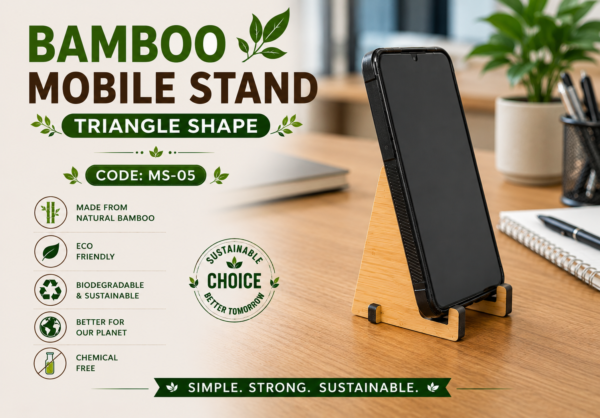 BAMBOO MOBILE STAND (TRIANGLE) -MS-05