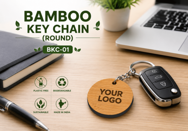 BAMBOO KEY CHAIN (ROUND) - BKC-01