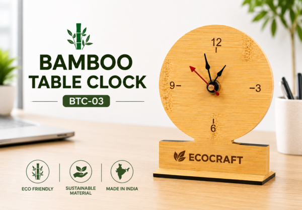 BAMBOO TABLE CLOCK