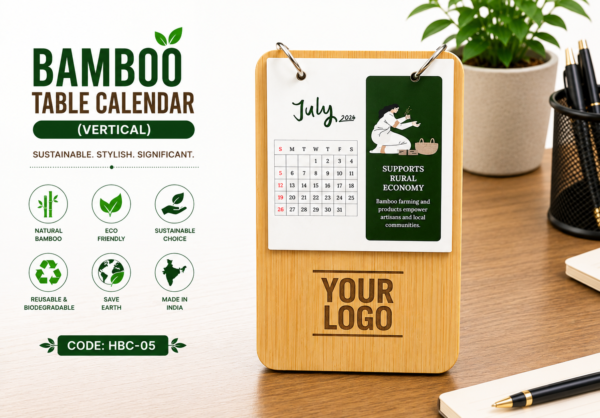 Bamboo Table Calendar (VERTICAL)