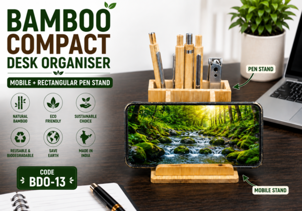 BAMBOO COMPACT DESK ORGANISER