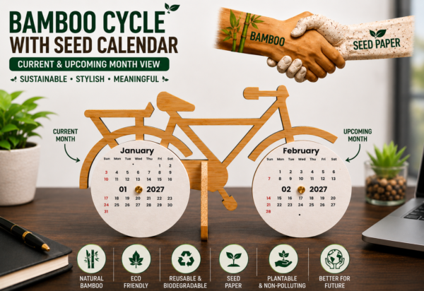 Bamboo Cycle with Seed Paper Calendar