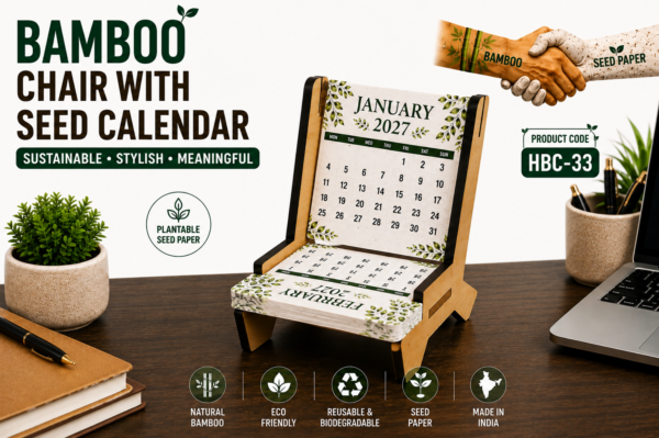 Bamboo Chair With Seed Calendar