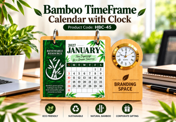 BAMBOO TIME FRAME CALENDAR WITH CLOCK